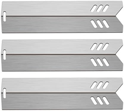 Kalomo 14 3/16” Grill Heat Plates Shield Heat Tent Burner Cover BBQ Gas Grill Replacement Parts for Uniflame GBC1134WRS, GBC1134W, Backyard BY14-101-001-05, BY16-101-002-06, GBC1690W, GBC1690W-C, 3Pcs