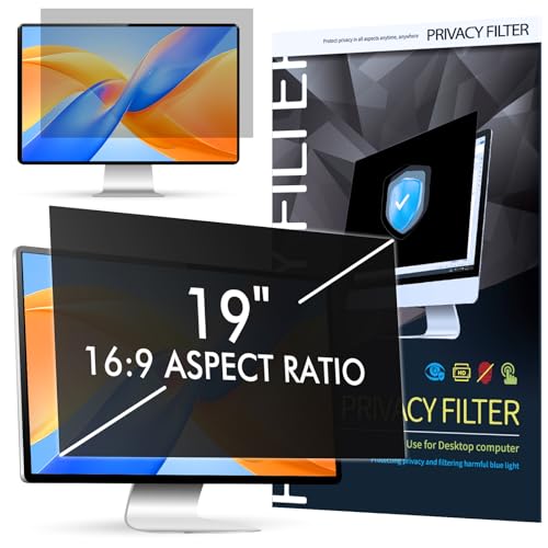 LAMA 19 Inch Universal Computer Privacy Screen Filter for 19 Computer Monitor(16:10), Anti-Blue Light/Anti-Glare/UV Privacy 19 Inch Screen Protector (WxH: 409MM*256.5MM), Information/Eye Protection