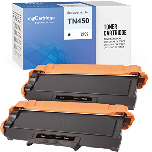 myCartridge SUPCOLOR Compatible Toner Cartridge Replacement for Brother TN450 TN-450 TN420 for HL-2270DW HL-2280DW HL-2230 HL-2240 HL-2240D MFC-7360N MFC-7860DW DCP-7065DN Intellifax 2840 2940, 2-Pack