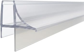 DUKA Professional Universal Shower Enclosure Seal Thickness 6 mm L. 1 Metre, Door Seal, with Side Closures, Also Compatible for Curved Crystal