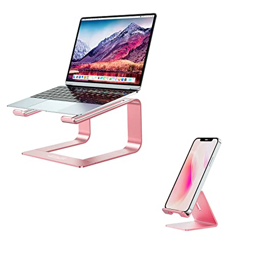 Urmust Detachable Laptop Stand Rose Gold + Classic Phone Stand Rose Gold #TOP9
