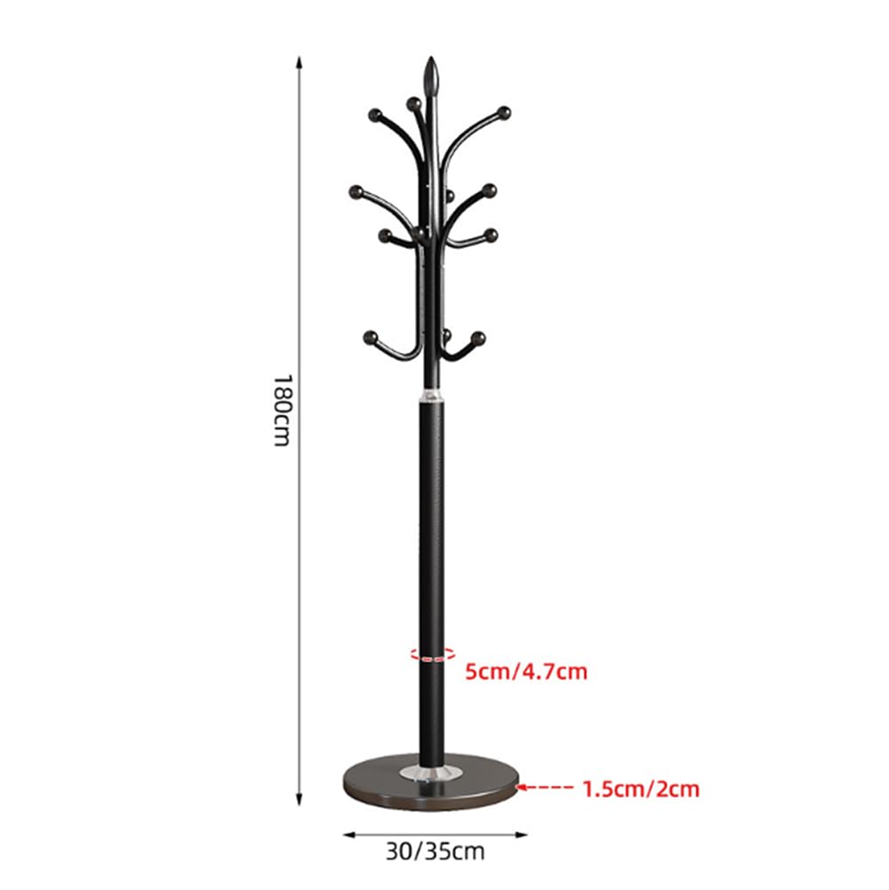 180 cm metalen staande kapstok met 6 haken - boomvormige