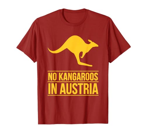 No Kangaroos in Austria T-Shirt T-Shirt, Men, Cranberry Red, 3X-Large