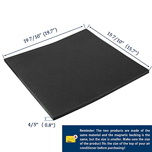 Goodhoily Air Conditioner drip Cushion Black 19 7/10" x 15 7/10" x 4/5" & AC Rain Cover with Holds Strong Magnetic Backing for Window AC Units Stops Cushion Moving,Stops The Noise from Raining by Goodhoily - Used condition - Image 2