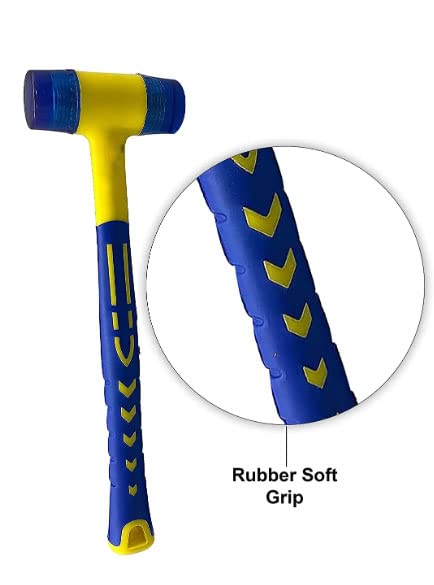 OSCAR 20mm Rubber Double Faced Work Glazing Window Beads Hammer Nylon Head Mallet Tool Anti-Shock and Slip for Using Leather Crafts, Woodworking Camping 4