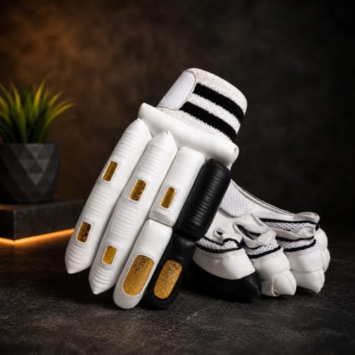 Image of Rovers Player Edition Cricket Gloves for Mens | Highperformance Adult Cricket Batting Gloves (Black, Right)
