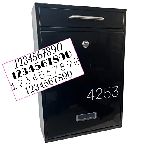 Large Lockable Wall Mounted Mailbox Includes Multiple House Numbers Sets! 4 Styles Of Lettering To Suit Any Home Design Includes Easy Access Mail Hatch, Keys And Mounting Hardware! #TOP15