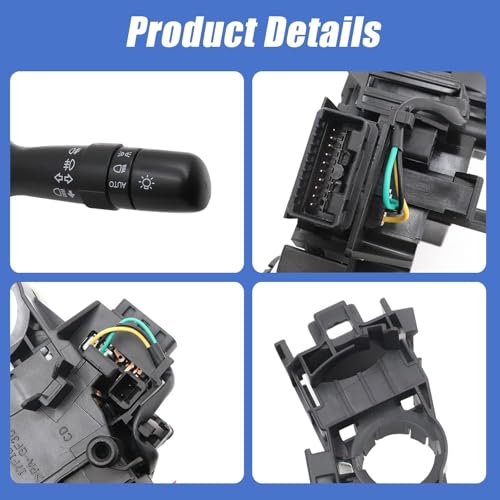 Image of SecosAutoparts Turn Signal Switch Compatible with Toyota Camry 2006-2011 Replace# 84140-06380 8414006380 Headlight Dimmer Blinker Combination Switch