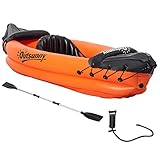Photo Gallery outsunny canoa gonfiabile 1 posto kayak con remo in alluminio, kit riparazione e pompa per gonfiaggio, arancione Photo Gallery outsunny canoa gonfiabile 1 posto kayak con remo in alluminio, kit riparazione e pompa per gonfiaggio, arancione