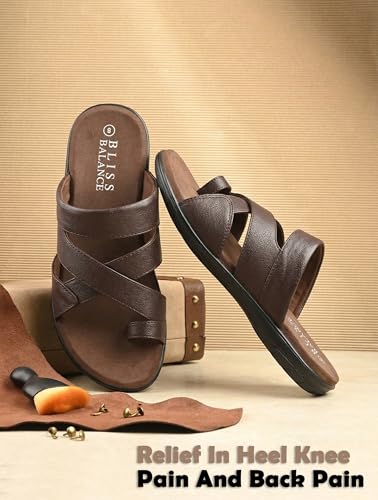 Image of Super Extra Soft Diabetic & Orthopedic Slippers /Doctor Chappal for Heel Pain Cushioned Lightweight Comfortable Stylish Flip-Flops Everyday Wear DailyUse For Men'sBB1017
