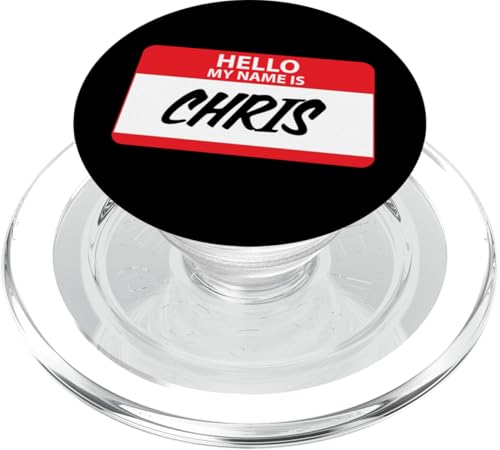 Hello My Name Is Chris Classic Targhetta con nome PopSockets PopGrip per MagSafe