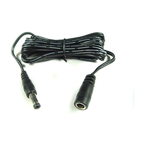 Microseven® 10 ft 2.1mm x 5.5mm DC Plug Extension Cable for Power Adapter, 20AWG / M7_EXT10FT Cover