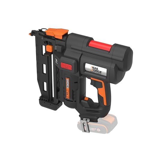 WORX WX841.9 20V Cordless 16 Gauge Finish Nailer Nail Gun, Air Impact Technology, Brushless Motor - Tool Only 4 WORX WX841.9 20V Cordless 16 Gauge Finish Nailer Nail Gun, Air Impact Technology, Brushless Motor - Tool Only - Image 4