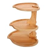 LIFKOME 3 Cookie Display Ständer Cupcake-Turm Tabletts zum Servieren von Speisen Cupcake -Stand Cupcake-Tablett Wursttablett Kuchenanzeige Etagen-Tablett Tortenständer hölzern Khaki