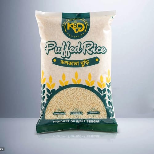 Image of KVD COLLECTION Bangla Premium Chal Moori, Puffed Rice| Thin Rice Moori - Sourced from Malda West Bengal, Thin Paraboiled Rice Murmura, 200 gram