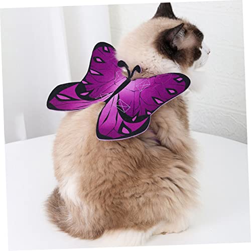 Disfraz alas de mariposa para gatos y perros, color morado miniatura 4