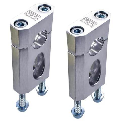 Handlebar Risers, 7/8" 22 mm Handlebar Mount Clamp Risers for 50 70 125cc XR/CRF Dirt Pit Bike (Silver) Cover