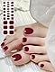 Wahrshei UV Gel Strips | Wein Rot 26 pcs Zehen UV Gel Nagelfolie | Nagelfolie Selbstklebend | Gel Nail Stickers, Gellack Wraps für Nagel
