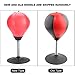 Drfeify Desktop Punch Bag, PU Punching Desk Bag with Pump and Valve Punching Speed Ball for Stress Relief Adult Sport Boxing Training (Red
