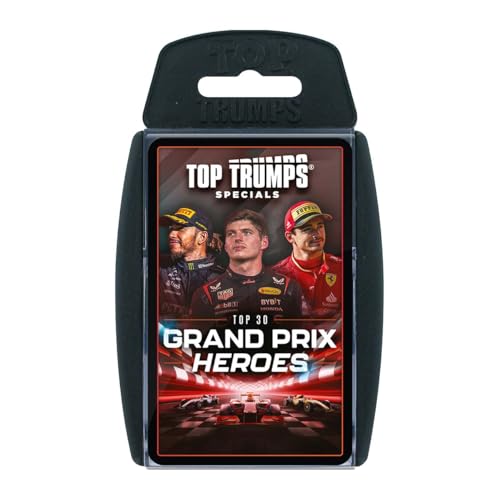 Top Trumps Kartenspiel F1 Grand Prix Heroes – Familienspiele für Kinder und Erwachsene – Lernspiele – Kartenspiele für Kinder bis 2 Spieler – Kriegsspiele für Kinder