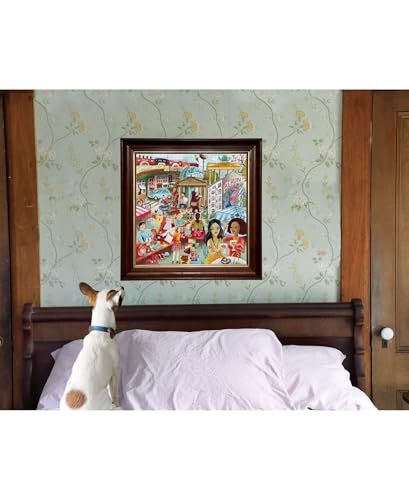 Image of eeBoo 1000 Piece Puzzle - Berlin Life Jigsaw Puzzle for Adults, Square 23 inch x 23 inch Made with Recycled Board & Vegetable-Based Ink