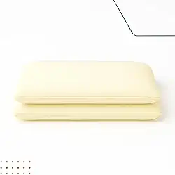 Kit 2 Travesseiros Nasa Suporte Baixo 10cm Bege Antialergico Para Fronha 50cmx70cm Espuma Viscoelástico