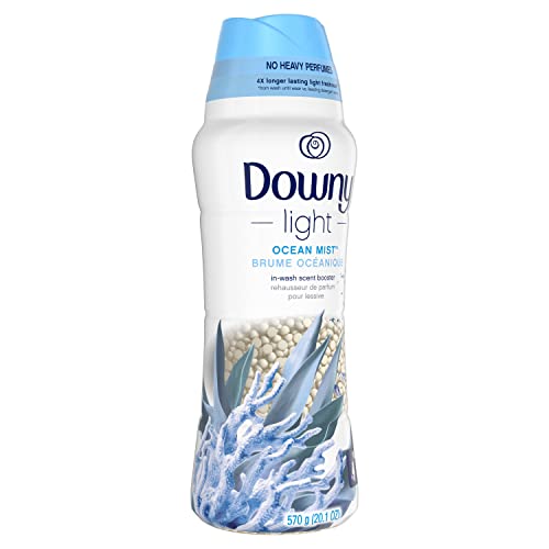 Image of Downy Light Laundry Scent Booster Beads for Washer, Ocean Mist, 20.1 oz, with No Heavy Perfumes
