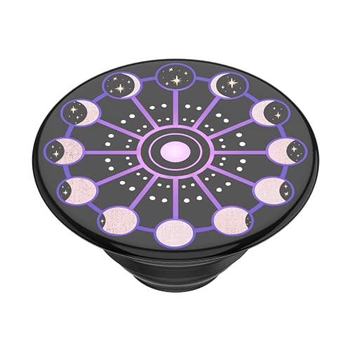 Image of PopSockets Adhesive Phone Grip, Holder, Phone Stand, Celestial - Lunar Cycle (Gloss)