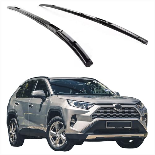 Aluminum Roof Rack Rails Side Bars Fits for RAV4 2019-2025, Black, 2-Piece Set