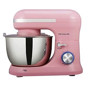 FRIGIDAIRE Culinary Chef ESTM020-PINK 4.5L Retro Stand Mixer (Pink), 4.75 Quart