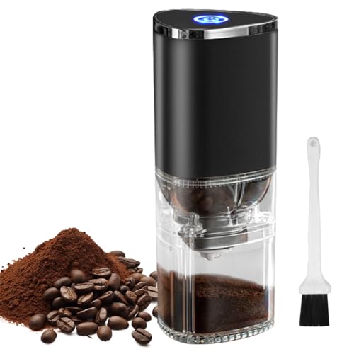 Opiniones de Molinillos de café eléctricos con conos - solo los mejores. 39 MXHIGO Molino de Café Pequeño con Luz LED, Mini Molinillo de Cafe Espresso Portátil, Moledor de Café en Grano Eléctrico Recargable, Capacidad de 25 g, Molienda Uniforme,...
