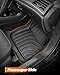 for 2016-2013 Ford Fusion Floor Mats Cargo Liner S SE Titanium Rubber Trunk Carpet All Season Weather Protection Waterproof Anti-Slip Tech Automotive 2015 2014 Car Accessories Black Not for Hybrid