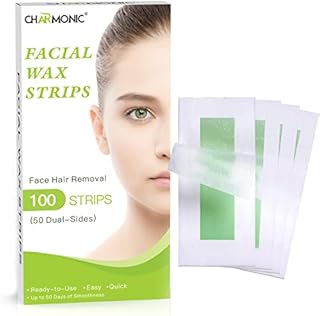 100 Pcs Wax Strips for Facial Hair Removal for Women Face, Waxing Strips for Upper Lip/Cheek Hair & Eyebrow Hair Remover, Wax Kit for Hair Removal, Quick & Painless Hair Removal Wax for All Skin Types