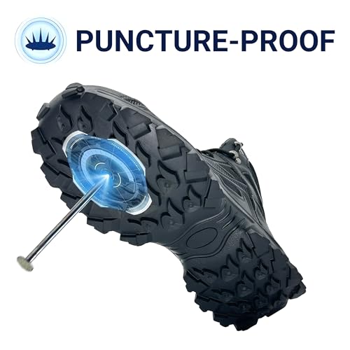 Steel Toe Work Boots for Men - Wide Toe Lightweight Safety Boots with Breathable Mesh Upper, Slip-Resistan & Durable Shoes4