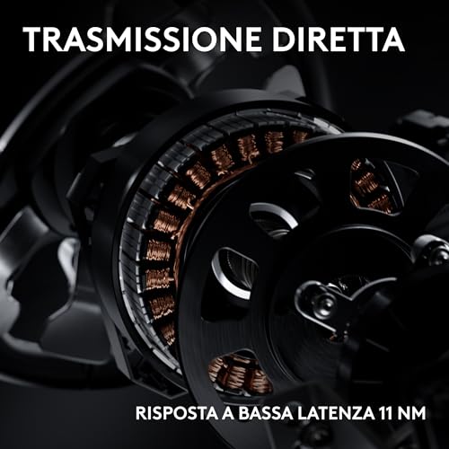 PRO Racing Wheel - Volante per PC, Xbox Series X|S, Xbox One, trasmissione diretta con forza di 11 Nm, feedback ultra-realistico, leve del cambio magnetiche, doppia frizione - Nero - Controller - Immagine 2