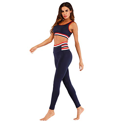 Women's Fitness Running Athletic Tracksuits Women's Solid Color Yoga Suit Moisture Perspiration Fitness Sports Running Wear Stretch Fitness Suit (Size : S)