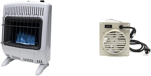Mr. Heater Corporation F299720 - Calentador de propano de llama azul de 20,000 BTU sin ventilación, multi y kit de accesorios para soplador sin
