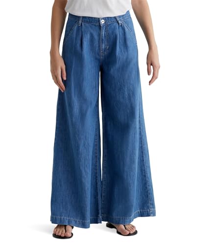 AG Women's Melinda High-Rise Ultra Wide Palazzo Jeans in Catalina