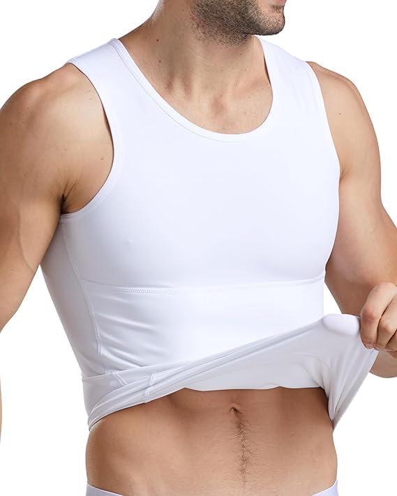 Men’s Sleeveless Compression Tummy Control Body Shaper Slim Fit Vest for Gym, Workout & Fitness Undershirt-image-9