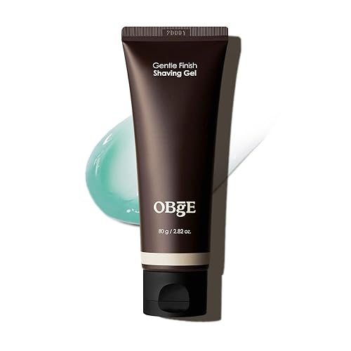 OBgE Gel de afeitar de acabado suave (2.8 onzas) Gel de afeitar hidratante para hombres para pieles sensibles, alternativa a la crema de afeitar no