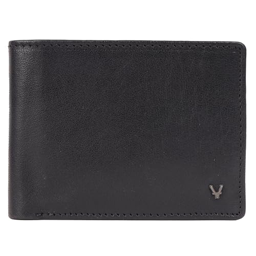Men's Genuine Italian Leather Bifold Wallet - Sleek & Minimalist, RFID Protected, ID Window Flap, Card Holder, Gift for Him (Matte Black)2