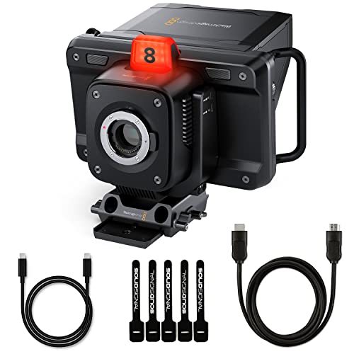 Image of Blackmagic Design Studio Camera 4K Plus G2 Live Production Camera Bundle with 10ft HDMI 2.0 Cable, 6ft USB-C Cable, and 5-Pack of SolidSignal Cable Ties (CINSTUDMFT /G24PDDG2)