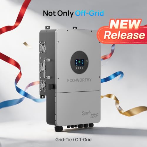 Image of ECO-WORTHY Synch 12KP Split-Phase Solar Hybrid Inverter,48VDC to 120 /240VAC