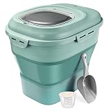 Lockcoo Rice Storage Container, Foldable Airtight Cereal Food Storage Containers 20 to 50 Lbs with M