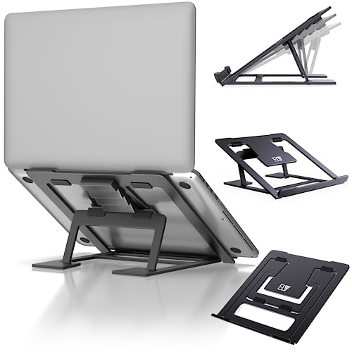 ELV Direct Adjustable Laptop Stand, Aluminum Desktop Holder Riser for Office Desk Compatible with Notebook, Tablet and Laptop 16 Inch/40.64 cms (B0B698V3LB) Amazon Price History, Amazon Price Tracker