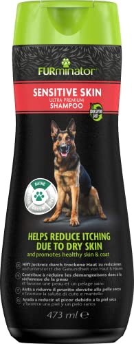 FURminator Sensitive Skin Hunde-Shampoo - Premium Shampoo für Hunde mit sensibler Haut, reduziert durch trockene Haut verursachten Juckreiz, 473 ml FURminator Sensitive Skin Hunde-Shampoo - Premium Shampoo für Hunde mit sensibler Haut, reduziert durch trockene Haut verursachten Juckreiz, 473 ml