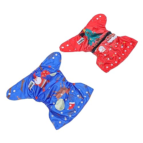 SUPVOX Quality Material Christmas Diapers 2pcs Babys Training Pants Briefs Comfortable and Breathable