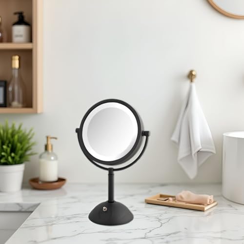 Espejo de maquillaje de mesa Jerdon con luces 8.5" miniatura 2