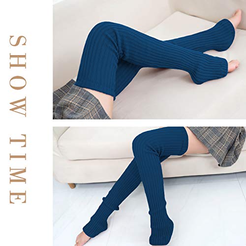 Image of Thigh Highs Leg Warmers for Women Over Knee High Crochet Extra Long Socks