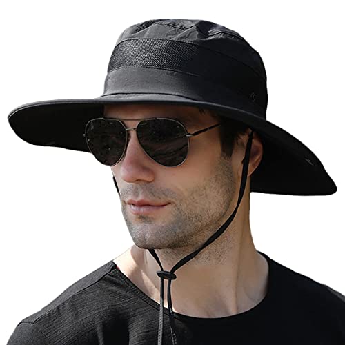 サファリハット メンズ 二重調節ボタン付き・22春夏・メッシュ通気構造 UVカット 防風 折りたたみ 帽子 紫...